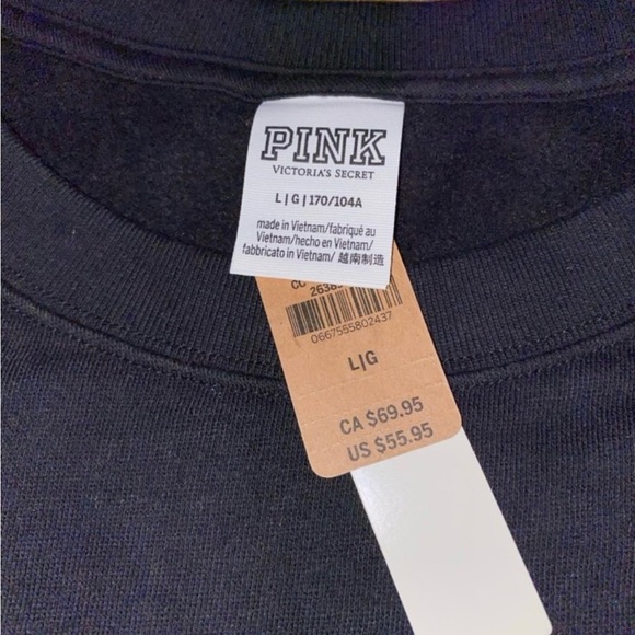 VS Pink Black Varsity Pullover with Red Plaid
Large - Picture 3 of 5